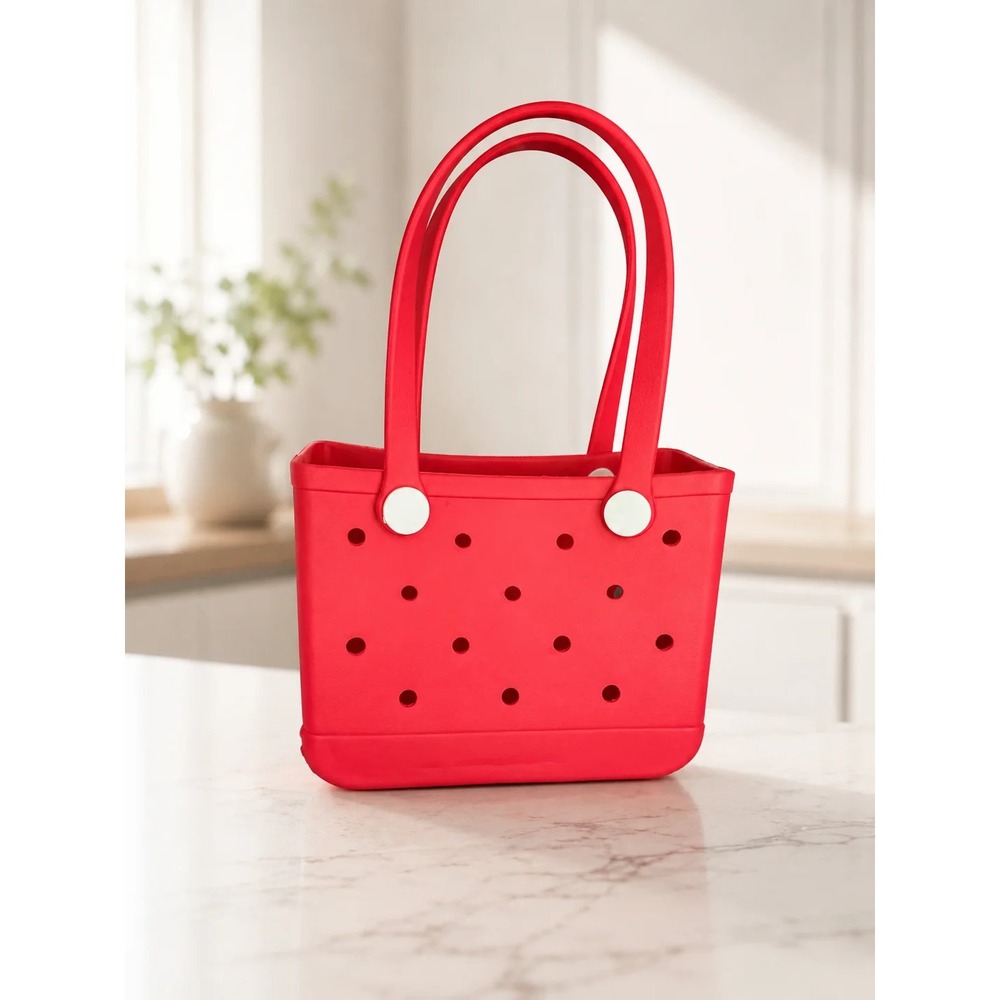 Mini Red Waterproof Beach Bag - new-with-tags